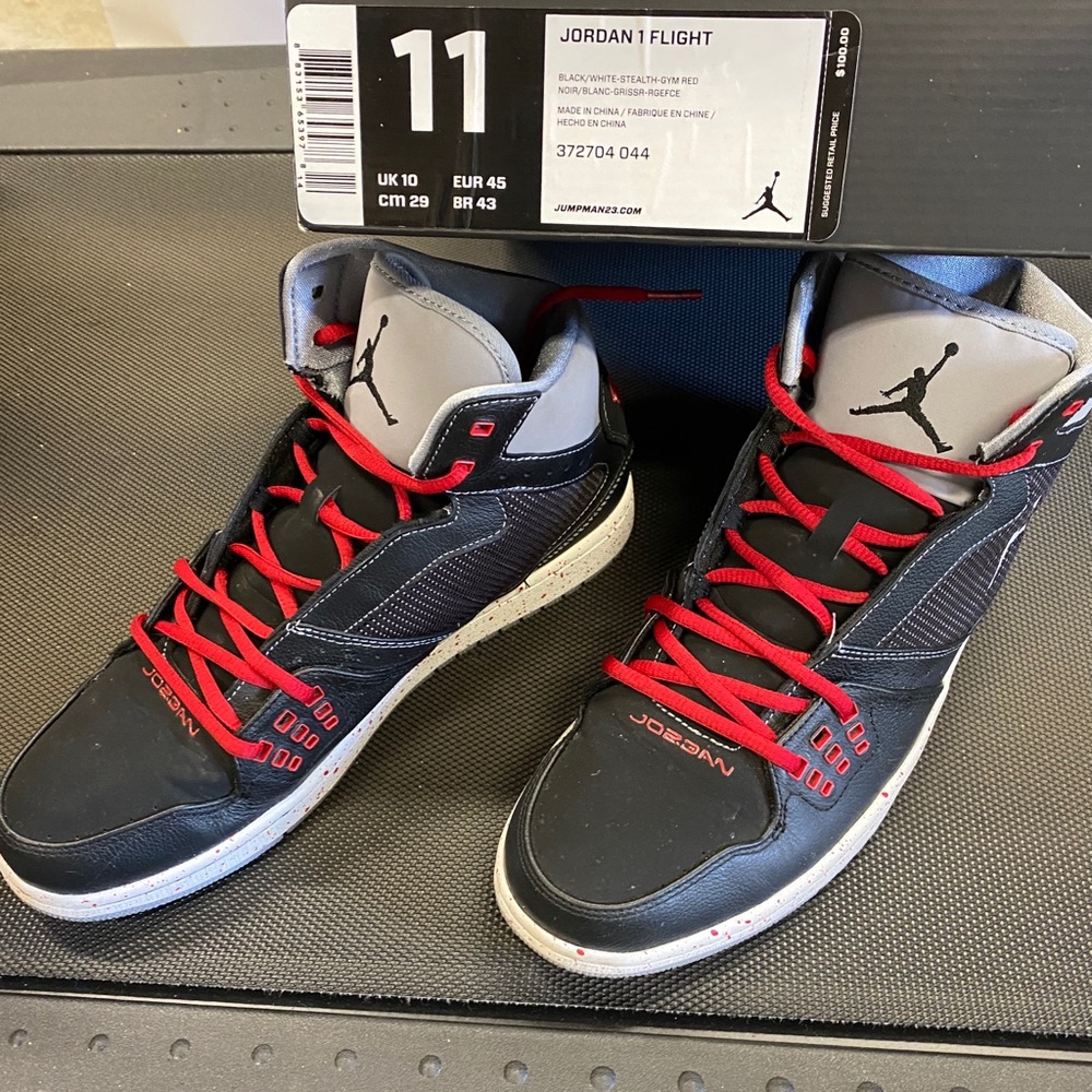 Jordan 1 Flight Black/White-Stealth-Gym Red